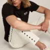 Camicie nere da uomo con logo e stella bianchi a contrasto
