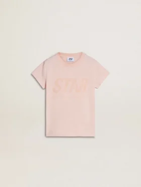 Camicie rosa da bambine con stampa rosa sul davanti