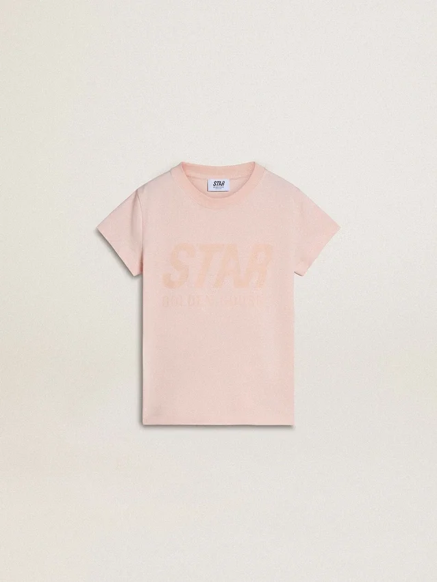 Camicie rosa da bambine con stampa rosa sul davanti