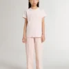 Camicie rosa da bambine con stampa rosa sul davanti