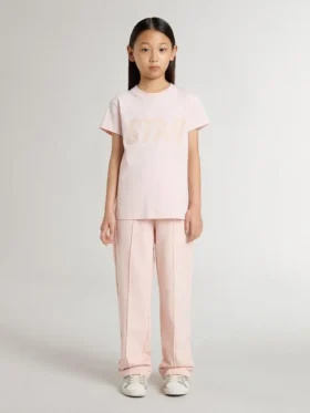 Camicie rosa da bambine con stampa rosa sul davanti