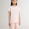 Camicie rosa da bambine con stampa rosa sul davanti