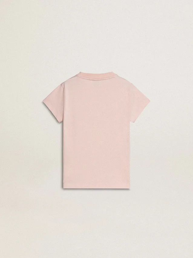 Camicie rosa da bambine con stampa rosa sul davanti