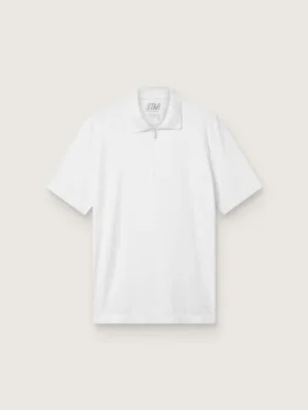 Camicie sportive bianche da uomo con zip