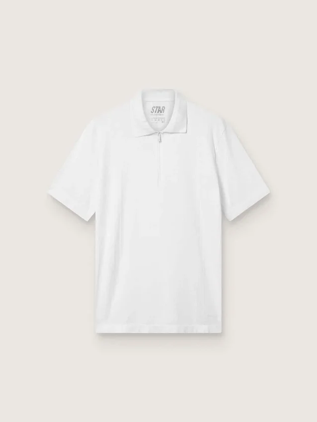 Camicie sportive bianche da uomo con zip