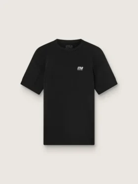 Camicie sportive da uomo nere con stampa sul retro