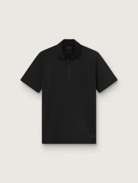 Camicie sportive da uomo nere con zip