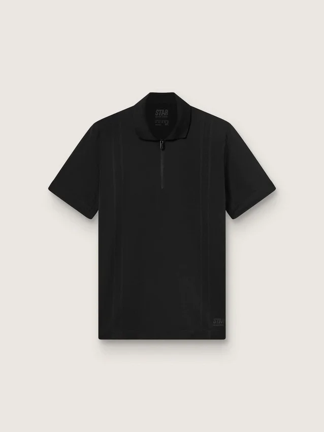 Camicie sportive da uomo nere con zip