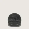 Cappellino da baseball antracite con stella ricamata tono su tono