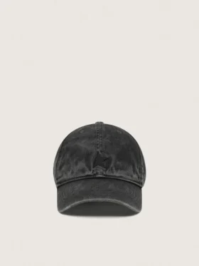 Cappellino da baseball antracite con stella ricamata tono su tono