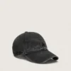 Cappellino da baseball antracite con stella ricamata tono su tono