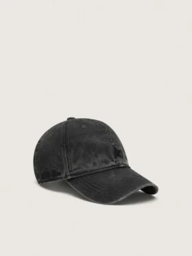 Cappellino da baseball antracite con stella ricamata tono su tono