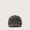 Cappellino da baseball antracite con toppa tono su tono “Golden”