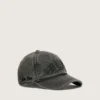 Cappellino da baseball antracite con toppa tono su tono “Golden”