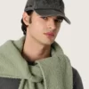 Cappellino da baseball antracite con toppa tono su tono “Golden”