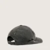 Cappellino da baseball antracite con toppa tono su tono “Golden”