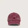 Cappellino da baseball bordeaux con stella ricamata tono su tono