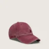 Cappellino da baseball bordeaux con stella ricamata tono su tono