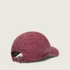Cappellino da baseball bordeaux con stella ricamata tono su tono
