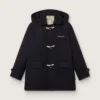 Cappotto da bambino blu scuro con cappuccio