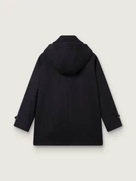 Cappotto da bambino blu scuro con cappuccio