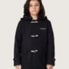 Cappotto da bambino blu scuro con cappuccio