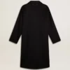 Cappotto da donna nero a farfalla monopetto