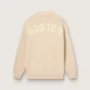 Cardigan da donna beige con scritta “Golden” sul retro