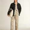 Cardigan da donna con stampa floreale e ricami