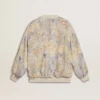 Cardigan da donna con stampa floreale e ricami