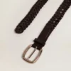 Cintura da donna in pelle nera