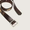 Cintura da donna Sierra in pelle color mogano con borchie decorative