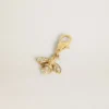 Ciondolo a forma di ape in ottone color oro con cristalli
