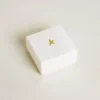 Ciondolo a forma di lettera L in ottone color oro con cristalli