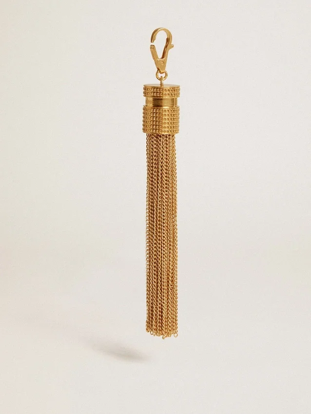Ciondolo a forma di nappa in ottone color oro antico