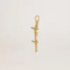 Ciondolo in ottone color oro con firma golden goose