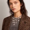 Collana da donna color oro antico con cristalli a goccia