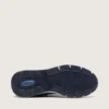 Dad-Star da donna in pelle scamosciata blu denim con stella in pelle argentata