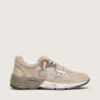 Dad-Star da uomo in rete beige e pelle scamosciata con stella in pelle argentata