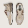 Dad-Star da uomo in rete beige e pelle scamosciata con stella in pelle argentata