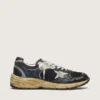 Dad-Star da donna in rete nera e argento e nappa con stella grigio ghiaccio