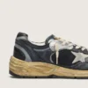 Dad-Star da donna in rete nera e argento e nappa con stella grigio ghiaccio