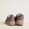 Dad-Star da uomo in pelle scamosciata lilla e rete con stella in pelle laminata e linguetta sul tallone