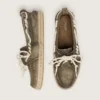 Espadrillas Cruise da donna in tela verde militare con lacci da trekking bianchi