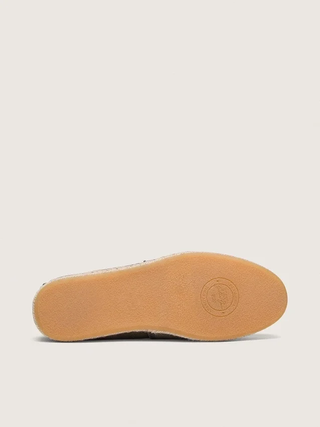 Espadrillas Cruise da donna in tela verde militare con lacci da trekking bianchi