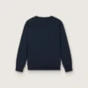 Felpa a girocollo Journey per bambino in cotone blu navy con stampa mascotte