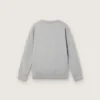 Felpa a girocollo Journey per bambino in cotone grigio melange con stampa mascotte