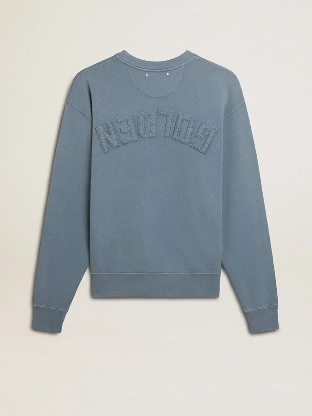 Felpa azzurro chiaro con logo rovesciato sul retro - Capsule in jersey