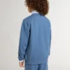 Felpa blu da bambino con toppe bianche in rilievo