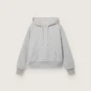 Felpa con cappuccio unisex Star in cotone grigio melange